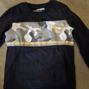 True Religion Kids Black Camo Long Sleeve Tee